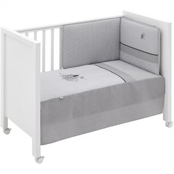 Juego colcha y protector cuna 60x120 Abeto gris Cambrass