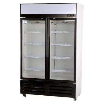 Armario Expositor Refrigerado Cleiton® 700 Litros 2 Puertas Ventiladas Doble Cristal Templado Antivaho para Bebidas en Hostelería