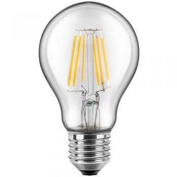 Lámpara LED Filamento A60 E27 8,5W 1055 lm 2700K Cristal Transparente