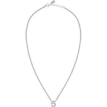 Collar La Petite Story - Colgante Myself de latón blanco