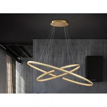 Lámpara Grande Elipse Oro Regulable LED Integrada