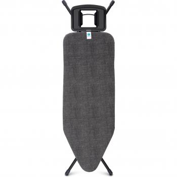 Mesa de Planchar Brabantia C - 124x45 cm, Soporte Sólido para Plancha de Vapor, Color Denim Black