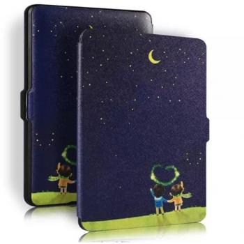 PIXNOR Cubierta protectora de cuero genuino con Auto despertar o dormir para Amazon Kindle Paperwhite