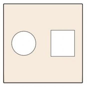 Placa de interruptores Niko Original para datos TV/RJ45 color crema - 100-65702