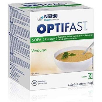 Optifast® Sopa - Verduras - 8 sobres de 55 g - Sustitutivos de comida - Ayuda para perder peso o a mantenerlo después de haberlo perdido