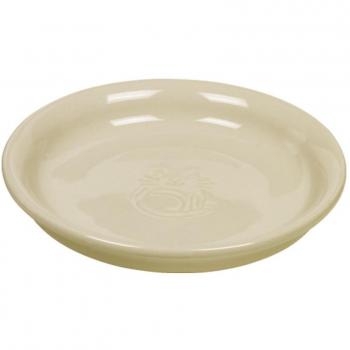 Cuenco de Cerámica para Gatos Nobby, 0.10 l, Beige Ø14x2cm, con Dosador para Leche