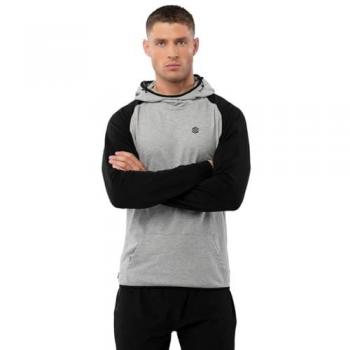 Sudadera Fitness Hombre Old School Siroko Gris Perla