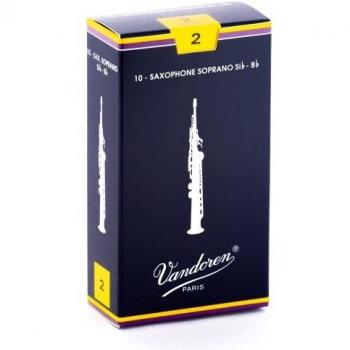 Vandoren Traditional Soprano Saxophone Reeds - Box of 10 - Strength 2