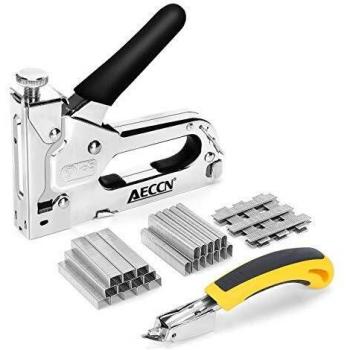 AECCN Grapadora Manual 3 en 1 con 2100 Grapas - Grapadora para Uso Serie