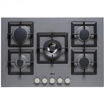 Piano Cottura a Gas Elleci PMSP75173CS de 75 cm con 5 Fuegos y Tripla Corona en Titanio