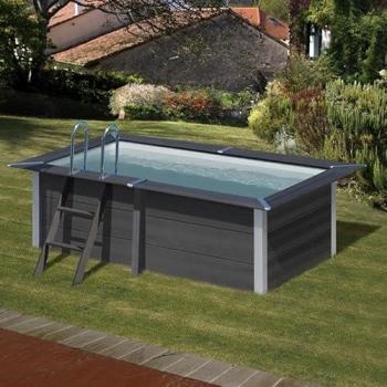 Piscina Rectangular Composite GRE Avantgarde KPCOR60L 606x326x124 cm con Foco LED y Filtración 6 m³/h