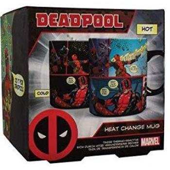 Paladone Products D18681E2F1 Taza termosensible Marvel Deadpool 400 ml, cerámica