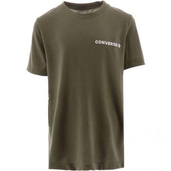 Camiseta Converse Field Surplus Verde Infantil de Manga Corta