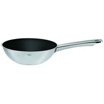 Rösle Moments 28 cm Stainless Steel Wok with ProPlex Non-Stick Coating, Dishwasher Safe