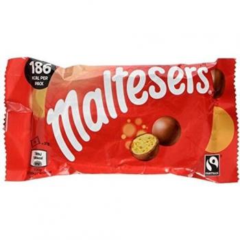 Maltesers - 37g x 15 packs - Chocolate - Delicious, light crunchy filling covered with milk chocolate - Perfect dessert on lunch or dinner