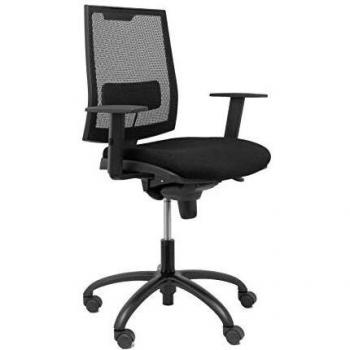 Silla Arroba malla negra asiento bali negro brazos regulables