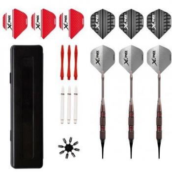 XQ Max Darts Soft Darts Set para Dardos, Unisex Adulto, Rojo, 18 gram