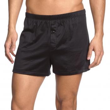 Hanro Men's XL Mercerized Cotton Boxer Shorts in Black