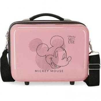 Disney Mickey Outline Neceser Infantil Adaptable ABS Rosa 9L