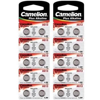 20 x AG13 Pilas de Botón LR44 A76 357 GP76A SR44W CAMELION