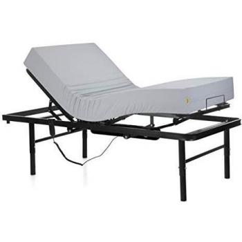 Ferlex - Cama articulada eléctrica geriátrica hospitalaria con Patas Regulables | Colchón Sanitario viscoelástico