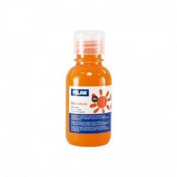 Tempera 125ml Naranja Fluorescente de Secado Rápido y Mezclable