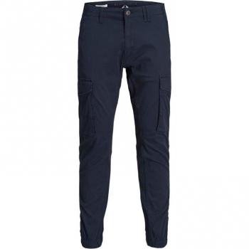 Jack & Jones Slim Fit Organic Cotton Navy Cargo Pants for Men