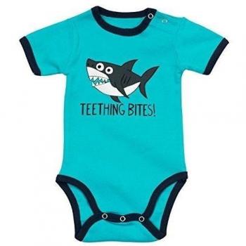 LazyOne Unisexo Teething Bites Shark Mameluco Bebé 6 Meses