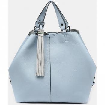 Bolso de mano tipo shopper Summer Song con borla en azul