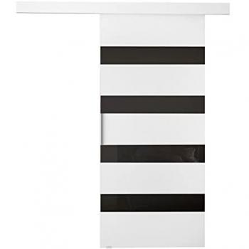 Puerta Corredera Jyrun 70 V con Paneles de Vidrio Lacobel, Manijas de Aluminio Sólido y Sistema de Cierre Automático