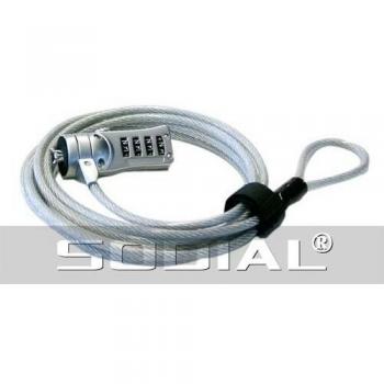 SODIAL(R) 6 pies Cable de Seguridad para Computadora Portatil Notebook Universal
