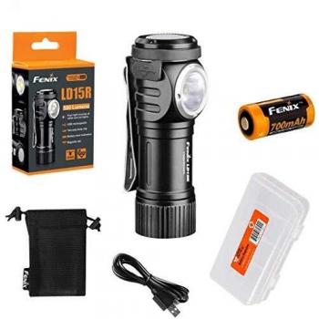 Fenix LD15R Rechargeable Right Angle Flashlight, 500 Lumens, Black