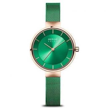 Bering Woman Solar Powered Watch with Stainless Steel Strap 14631-Charity