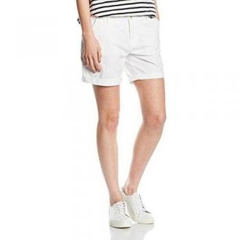 Tommy Hilfiger City Medium Short HCST GD Shorts, Blanco, NI27 para Mujer