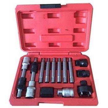 Juego de herramientas para desmontaje de polea de alternador desmontable torx btr multimarca 13 piezas