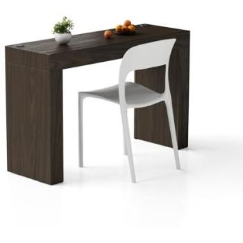 Mesa de comedor Evolution 120x40, nogal americano, dos patas y cargador inalámbrico