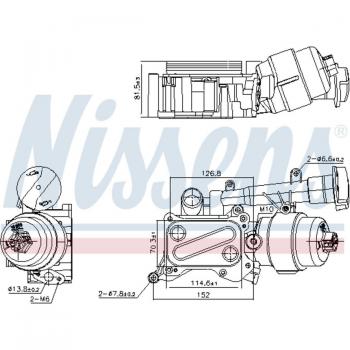 Enfriador de aceite NISSENS 91346 para motor