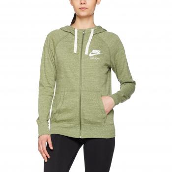 Nike W Nsw Gym Vntg Fz Sudadera, Mujer, Verde