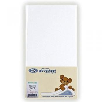 DK Glovesheet - Sábana ajustable elástica en 100% algodón para colchónes de Cunas Bedside