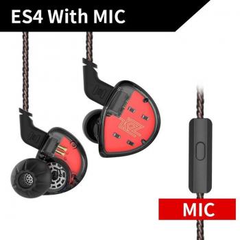 Auriculares Hifi KZ ES4 1DD+1BA híbridos con cancelación de ruido y cable de repuesto AS10 ZS10 S1 S2