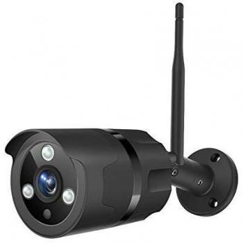 NETVUE Cámara de vigilancia exterior, 1080P, WiFi, cámara exterior IP66, resistente al agua, cámara de seguridad Alexa con visión nocturna, audio de dos vías, detección de movimiento