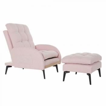 Sofá Cama DKD Home Decor Multicolor Rosa Claro Metal Moderno Scandi 74 x 85 x 90 cm
