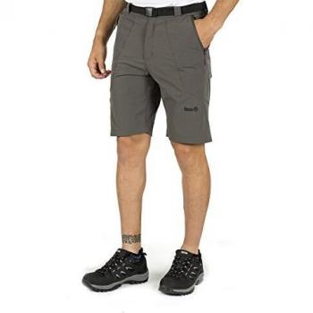 Izas Biescas Pantalones Cortos Trekking, Hombre, Gris Oscuro, XS