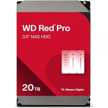 Disco Duro Interno WD Red Pro 20TB 3.5 SATA III, 7200 RPM, CMR, 512MB Caché