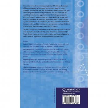 Medición del Desempeño para la Mejora del Sistema de Salud: Experiencias, Retos y Perspectivas (Economía de la Salud, Política y Gestión) - Tapa Dura