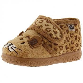 Zapatillas de casa cerradas para bebé niño Victoria Ojalá con dibujo de erizo, cierre adherente y suela al tono