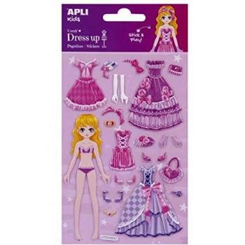 APLI Kids 17605 - Pegatinas Dress up 3D Candy 1 hoja