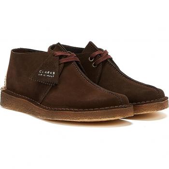 Clarks Originals Desert Trek Suede Shoes - Dark Brown - Male - Size: UK 9