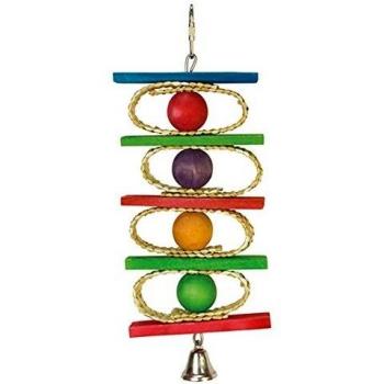 Aros, bolas de colores y campana