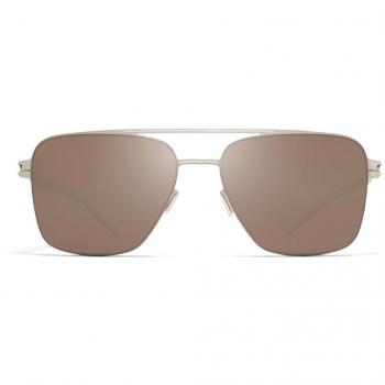 Mykita Bernie Polarized 459 Anteojos de Sol para Hombre Plateadas con lentes polarizados, tamaño 56, color plateado